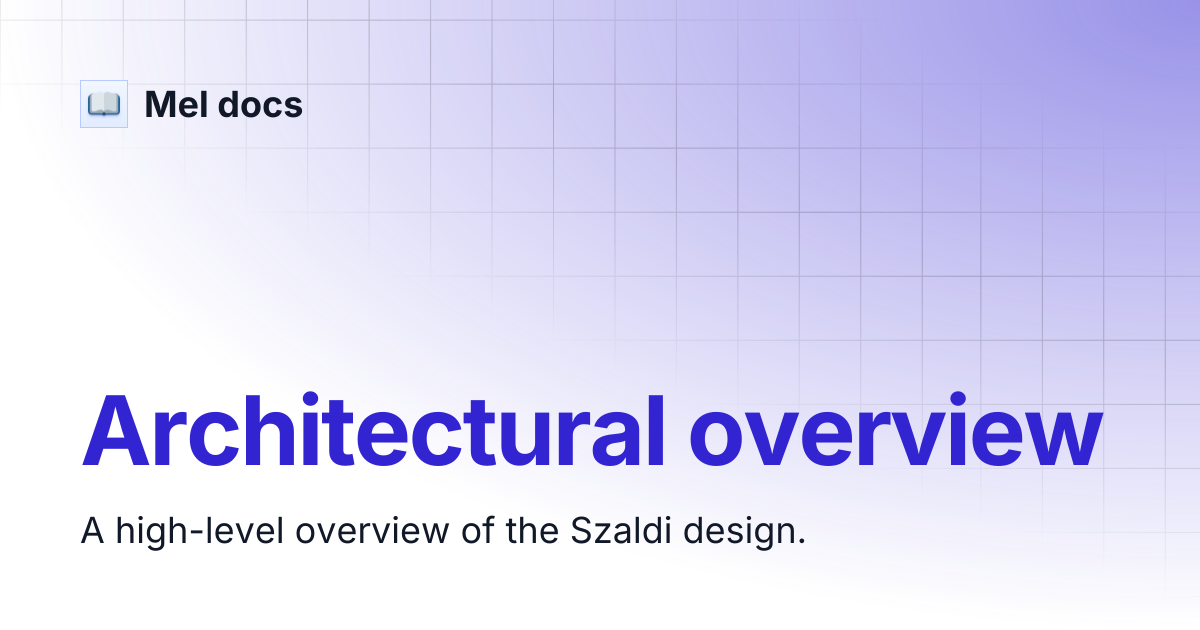 Architectural overview | Mel docs